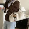 Bolso de mano con remaches estilo coreano, bolso de hombro, gran capacidad, adecuado para ir al trabajo, versátil, moderno y perfecto para un look elegante
