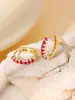 Yiwu Pequeños Artículos Pendientes de Cobre Incrustados con Circonita Moda Femenina Pendientes de Aro Clásicos con Circonita Pendientes Versátiles Personalizados