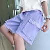 Shorts cargo para niñas Ropa exterior de verano para niños Pantalones deportivos sueltos de seda helada Niños y niñas Ropa de verano de calle frita