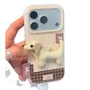 Capa 3D de Filhote de Dachshund para Celular Apple 17, 16 Pro Max à Prova de Choque, 15 Pro Cobertura Total, 13/14 Capa Protetora