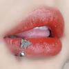 Anillo de Labio de Bola de Acero Mariposa Color Acero Anillo de Herradura Anillo C Joyería de Acero Inoxidable para Piercing Spice Girls Nicho ins Dulce Fresco Europeo y Americano
