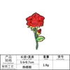 Etiqueta de bordado por computadora, etiqueta de tela con rosas, estilo popular europeo y americano, pegatinas de parche DIY para zapatos y sombreros, accesorios de ropa, pegatinas de tela bordadas