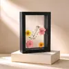 Porta-Retrato de Madeira com Vidro Transparente Dupla Face 6 polegadas Porta-Retrato A4 Porta-Retrato Vazio Porta-Exibição de Desenhos de Personagens Porta-Exibição de Pintura Caligráfica Porta-Retrato Vazio