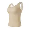 Novo Colete Térmico para Mulheres 2025 Novo Estilo Sem Sutiã Modelador Top Básico Outono e Inverno Sem Costura Antibacteriano Roupa Íntima