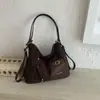 Bolso de Hombro Doble de Ante Retro para Mujer Otoño Invierno 2026 Nuevo Bolso Tote de Moda Estilo Coreano Bolso Grande de Capacidad para la Universidad