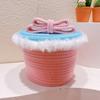 HD9350 menina coração bonito algodão fio balde de armazenamento grande coleção com tampa quarto sala de estar brinquedo lanche cesta de armazenamento