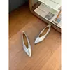 Mules Elegantes Pontudas Estilo Francês Retrô para Mulheres, Adequadas para Outono e Inverno, para Combinar com Saias, Sapatos Planos Slip-On