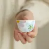 Taza de Té de Cerámica Arita Pintada a Mano con Flores Completas Juego de Té Kung Fu Taza de Té Pequeña para el Hogar Taza Individual de Porcelana Blanca Barro de Jade