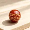 Estampagem a quente gravação a laser mantra ágata natural preta vermelha vidro contas soltas DIY Acessórios de miçangas artesanais cinábrio