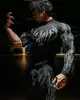Breathedivinity Marca Americana Moderna Estilosa Estilo Escuro Casual Masculina Primavera, Verão e Outono Camiseta Manga Longa Masculina