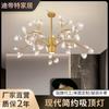 Romântico Firefly lustre simples Net vermelho sala de estar lâmpada personalidade criativa sala de jantar lâmpada de teto de quarto de hotel atacado