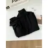 Nova Camiseta Básica de Lã Tencel para Primavera e Outono, Camiseta Redonda Macia e Confortável para Mulheres, Top Solto e Versátil