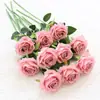Flor Artificial Rosa de Haste Única Mesa de Hotel Decoração de Casa Flor Falsa Flor de Seda Artificial Fábrica Venda Direta
