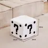 Banquinho Criativo e Fofo para Sala de Estar em Casa, Banquinho para Trocar Sapatos na Entrada, Banquinho Baixo Doméstico, Banquinho Quadrado Ponto de Interrogação do Mario