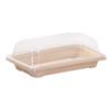 Caja para llevar de Sushi, Caja de Embalaje Biodegradable Comercial Rectangular Estilo Japonés Bandeja para Sashimi Fresco, Vajilla Biodegradable