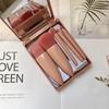 Mini portátil Nuevo 5 caja de brochas de maquillaje con espejo multi-función brocha brocha para polvos brocha para base de maquillaje herramienta para sombras de ojos