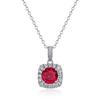 Collar Cuadrado de Rubí para Mujer 2026 Nuevo Estilo Simple Lujo Ligero Moda Acero de Titanio No se Desvanece Cadena para Clavícula Joyería Personalización