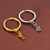 Acessórios para chaveiro pingente 2,0*25mm corrente de metal argola de chaveiro acessórios para chaveiro joias DIY atacado