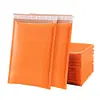 Bolsa de Film de Burbujas Coextruido Naranja, Bolsa de Mensajería Engrosada de 140g Autoadhesiva, Sobre de Burbujas Impermeable y de Colores