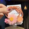 Cuerda para el Cabello Estilo Coreano Anillo para el Cabello de Margarita Nuevo Color Gelatina ins Cara Sonriente Banda Elástica Cuerda Elástica Alta para el Cabello de Celebridad de Internet