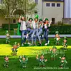 Nuevo Cartel Decorativo Hueco para Jardín del Día de San Patricio Transfronterizo con Lindas Figuras Pequeñas