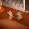 Brincos de Argola em Zircônia Inspirados em Design, Modernos e Sofisticados, Brincos de Pino Delicados para o Dia a Dia, Brincos Versáteis Estilo Ins para Mulheres com Rosto Quadrado e Redondo
