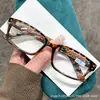 Óculos para Presbiopia de Novo Estilo Transfronteiriços Fashion Couro Padrão Cobra de Alta Qualidade Óculos para Presbiopia Quadrados Anti-azul para Visão de Longe para Meia-idade e Idosos
