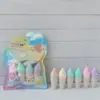 Comercio Exterior Plumas Fluorescentes de 6 Colores en Forma de Cono de Helado Mini Plumas Marcadoras de Helado para Resaltar y Dibujar Venta al por Mayor