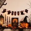 Banner de Fantasma BOO de Halloween Bandera Colgante de Fantasma Negra y Naranja Decoración de Fiesta de Halloween Arreglo de Pared de Fondo