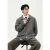 Novo suéter de malha cardigã jaqueta de tamanho grande da moda estilo coreano outono e inverno masculino de alta qualidade moda old money