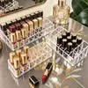 Caja de Almacenamiento de Lápices Labiales a Prueba de Polvo Organizador de Escritorio Cosméticos Esmalte de Uñas Caja Transparente para Lápices Labiales de Alta Gama Soporte para Lápices Labiales