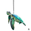 Decoración Navideña de Bebé Tortuga Transfronteriza Colgante Plano Acrílico para Espejo Retrovisor Decoración Colgante Rica de Tortuga