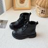 Zapatos Tejidos de Tela para Niños Otoño e Invierno para Bebés, Botas tipo Martin para Niñas, Botas Individuales para Niños, Botines para Bebés Niñas, Botines Cortos de Suela Suave