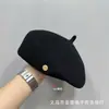 Boina de Alta Qualidade com Cabeça Grande Feminina Outono e Inverno Novo Elegante Versátil Chapéu de Estilo Moda Chapéu de Pequeno Pintor que Valoriza o Rosto