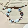 Pulseira de Cachorro com Contraste Dopamina e Contas Feminina 2025 Novo Design de Nicho Pulseira de Alto Valor Estético Pulseira para Festa de Estudante