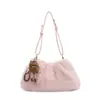 Moda japonesa y coreana minimalista de felpa 2026 colección de invierno para mujer, bolso de hombro, bolso tote y bolso cruzado elegantes y lujosos para el trabajo