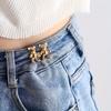Broche Ceñidor de Cintura 2025 Nuevo de Moda Botón Invisible para Jeans Pin Pinza de Cintura Anti-Exposición para Mujeres