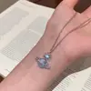 Pingente Feminino Planeta Colar de Diamante Natural Saturno Cinza Madrepérola Vivian Luz Luxo Ocidental Disco Voador