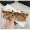 Gafas de sol de cadena transfronteriza nuevas de fábrica anti-ultravioleta moda europea y americana caja gafas de sol para dama calle marco grande