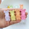 Color transparente luminoso oso grande resina oso DIY hecho a mano pegatina para refrigerador caja de almacenamiento material decorativo parche para zapatos con agujeros