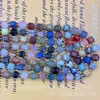 6mm 8mm Pedra Natural Cristal Ágata Canto Chanfrado Quadrado DIY Pulseira Colar Acessórios de Joias Produtos Semi-Acabados Atacado