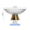 Haisman luz de luxo de cobre fundo tecido padrão de vidro placa de frutas grande placa de frutas secas sala de estar mesa de centro armazenamento decoração presente