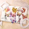 30 Pegatinas Transparentes de Graffiti para Mascotas de Alta Calidad de Compra Directa Transfronteriza con Libélulas, Mariposas y Hojas de Arce para Decoración