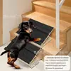 Escalera de Escalada Plegable para Mascotas de Madera Rampa para Perros Escalones Antideslizantes Suministros para Mascotas Escaleras Universales para Perros Pequeños y Gatos