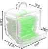 ¡Caja de hisopos de algodón acrílico transparente PS caja de almacenamiento de algodón cosmético caja de almacenamiento de muestras de mesa caja de algodón cosmético transparente!