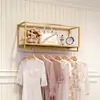 Estante de exhibición de perchas para tienda de ropa simple montado en la pared tienda de ropa de mujer ropa ropa de niño exhibición de pared estante frontal