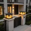 Lámpara de columna, lámpara de poste solar, lámpara de poste para jardín, villa, patio, lámpara de poste para entrada de patio exterior, aplique de pared