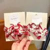 Cuerda para el pelo con lazo rojo para bebé, Goma para el pelo infantil, No daña el pelo, Lindo Conejo, Cuerda para la cabeza de niñas
