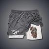 Shorts de Verão para E-commerce Transfronteiriço 2025 Estampa Digital 3D Shorts Casuais Masculinos Respiráveis de Camada Dupla