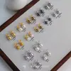Pendientes Personalizables de Plata de Ley con Forma de Estrella de Mar y Perla al por Mayor Pendientes Sencillos Pequeños Completos de Circonita Pendientes de Lujo Ligero de Gama Alta